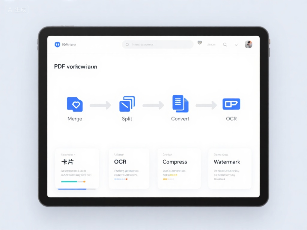 PDF 处理工作流程图
