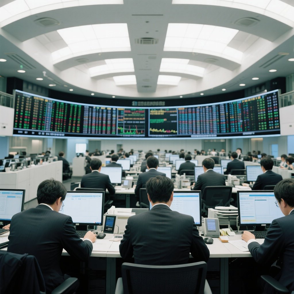 交易员在电脑前专注工作的情景